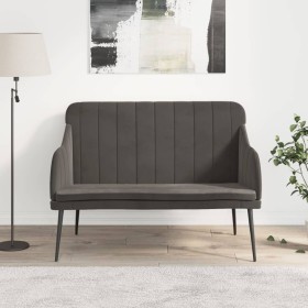 Banco de terciopelo gris oscuro 110x76x80 cm en Bancos | Comprar online en Foro24