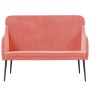 Banco de terciopelo rosa 110x76x80 cm en Bancos | Comprar online en Foro24