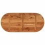 Oval table top solid acacia wood 110x50x3.8 cm by , Table tops - Ref: Foro24-370097, Price: 79,48 €, Discount: %