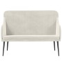 Banco de terciopelo color crema 110x76x80 cm en Bancos | Comprar online en Foro24