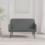 Banco de tela gris oscuro 110x76x80 cm en Bancos | Comprar online en Foro24