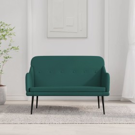 Banco de tela verde oscuro 110x76x80 cm en Bancos | Comprar online en Foro24