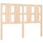 Estructura de cama de matrimonio con cabecero madera maciza de , Camas y somieres - Ref: Foro24-3192206, Precio: 142,27 €, De...