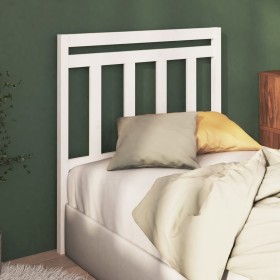 Bettkopfteil aus massivem weißem Kiefernholz, 106 x 4 x 100 cm von , Kopf- und Fußteile - Ref: Foro24-814080, Preis: 69,61 €,...