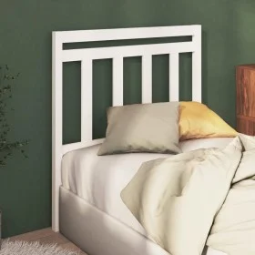 Cabecero de cama madera maciza de pino blanco 106x4x100 cm de , Cabeceros y pies de cama - Ref: Foro24-814080, Precio: 67,06 ...