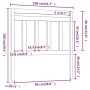 Bettkopfteil aus massivem weißem Kiefernholz, 106 x 4 x 100 cm von , Kopf- und Fußteile - Ref: Foro24-814080, Preis: 69,61 €,...
