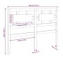 Bettkopfteil aus massivem Kiefernholz, 140,5 x 4 x 100 cm von , Kopf- und Fußteile - Ref: Foro24-818035, Preis: 55,18 €, Raba...