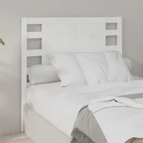 Kopfteil aus massivem weißem Kiefernholz, 81 x 4 x 100 cm von , Kopf- und Fußteile - Ref: Foro24-818746, Preis: 42,40 €, Raba...