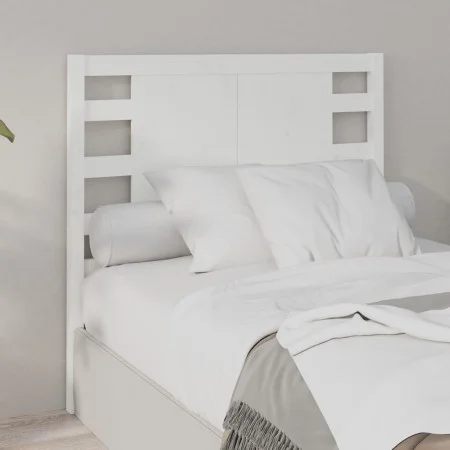 Kopfteil aus massivem weißem Kiefernholz, 81 x 4 x 100 cm von , Kopf- und Fußteile - Ref: Foro24-818746, Preis: 42,40 €, Raba...