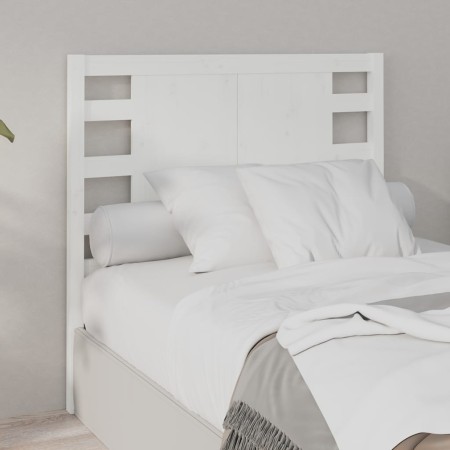 Kopfteil aus massivem weißem Kiefernholz, 81 x 4 x 100 cm von , Kopf- und Fußteile - Ref: Foro24-818746, Preis: 42,98 €, Raba...