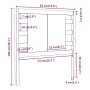 Kopfteil aus massivem weißem Kiefernholz, 81 x 4 x 100 cm von , Kopf- und Fußteile - Ref: Foro24-818746, Preis: 42,98 €, Raba...