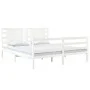 Estructura de cama madera maciza de pino blanca 150x200 cm de , Camas y somieres - Ref: Foro24-3104289, Precio: 154,70 €, Des...