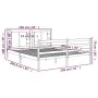 Estructura de cama madera maciza de pino blanca 150x200 cm de , Camas y somieres - Ref: Foro24-3104289, Precio: 154,70 €, Des...