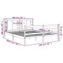 Massives Bettgestell aus weißem Kiefernholz, 150 x 200 cm von , Betten und Lattenroste - Ref: Foro24-3104289, Preis: 156,65 €...