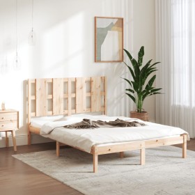 Doppelbettgestell aus Massivholz 135x190 cm von , Betten und Lattenroste - Ref: Foro24-3105575, Preis: 141,56 €, Rabatt: %