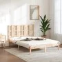 Solid wood double bed frame 135x190 cm by , Beds and slatted bases - Ref: Foro24-3105575, Price: 135,27 €, Discount: %