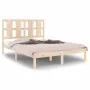 Solid wood double bed frame 135x190 cm by , Beds and slatted bases - Ref: Foro24-3105575, Price: 135,27 €, Discount: %