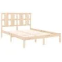 Estructura de cama de matrimonio madera maciza 135x190 cm de , Camas y somieres - Ref: Foro24-3105575, Precio: 135,27 €, Desc...
