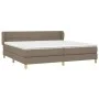 Cama box spring con colchón tela gris taupe 200x200 cm de , Camas y somieres - Ref: Foro24-3126833, Precio: 634,00 €, Descuen...