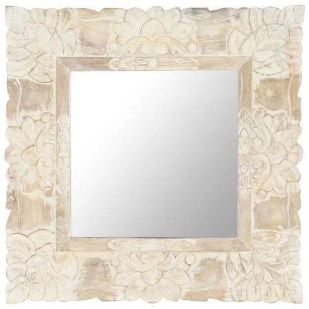 Massiver Mangoholzspiegel in Weiß 50x50 cm von , Spiegel - Ref: Foro24-321632, Preis: 67,57 €, Rabatt: %