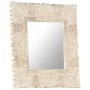 Massiver Mangoholzspiegel in Weiß 50x50 cm von , Spiegel - Ref: Foro24-321632, Preis: 68,91 €, Rabatt: %