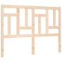 Double bed frame with solid wood headboard by , Beds and slatted bases - Ref: Foro24-3193116, Price: 144,44 €, Discount: %