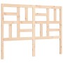 Double bed frame with solid wood headboard by , Beds and slatted bases - Ref: Foro24-3193051, Price: 136,95 €, Discount: %