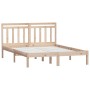 Estructura cama doble pequeña madera maciza 135x190 cm de , Camas y somieres - Ref: Foro24-3100564, Precio: 146,26 €, Descuen...