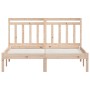 Estructura cama doble pequeña madera maciza 135x190 cm de , Camas y somieres - Ref: Foro24-3100564, Precio: 146,26 €, Descuen...