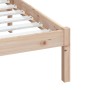 Estructura cama doble pequeña madera maciza 135x190 cm de , Camas y somieres - Ref: Foro24-3100564, Precio: 146,26 €, Descuen...