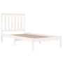 Estructura de cama madera maciza de pino blanco 90x200 cm