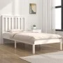 Massives Bettgestell aus weißem Kiefernholz, 100 x 200 cm von , Betten und Lattenroste - Ref: Foro24-3103834, Preis: 114,42 €...