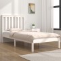 Massives Bettgestell aus weißem Kiefernholz, 100 x 200 cm von , Betten und Lattenroste - Ref: Foro24-3103834, Preis: 116,05 €...