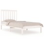 Solid white pine wood bed frame 100x200 cm by , Beds and slatted bases - Ref: Foro24-3103834, Price: 116,05 €, Discount: %