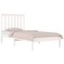 Solid white pine wood bed frame 100x200 cm by , Beds and slatted bases - Ref: Foro24-3103834, Price: 116,05 €, Discount: %