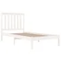 Massives Bettgestell aus weißem Kiefernholz, 100 x 200 cm von , Betten und Lattenroste - Ref: Foro24-3103834, Preis: 114,42 €...