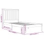 Massives Bettgestell aus weißem Kiefernholz, 100 x 200 cm von , Betten und Lattenroste - Ref: Foro24-3103834, Preis: 116,05 €...