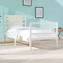 Solid white pine wood bed frame 75x190 cm by , Beds and slatted bases - Ref: Foro24-3104244, Price: 113,57 €, Discount: %