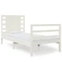 Solid white pine wood bed frame 75x190 cm by , Beds and slatted bases - Ref: Foro24-3104244, Price: 113,57 €, Discount: %