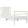 Solid white pine wood bed frame 75x190 cm by , Beds and slatted bases - Ref: Foro24-3104244, Price: 113,57 €, Discount: %