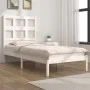 Solid white pine wood bed frame 75x190 cm by , Beds and slatted bases - Ref: Foro24-3104439, Price: 92,84 €, Discount: %
