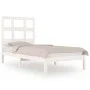 Solid white pine wood bed frame 75x190 cm by , Beds and slatted bases - Ref: Foro24-3104439, Price: 92,84 €, Discount: %