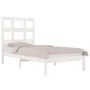 Solid white pine wood bed frame 75x190 cm by , Beds and slatted bases - Ref: Foro24-3104439, Price: 92,84 €, Discount: %