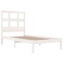 Massives Bettgestell aus weißem Kiefernholz, 75 x 190 cm von , Betten und Lattenroste - Ref: Foro24-3104439, Preis: 88,95 €, ...