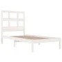 Solid white pine wood bed frame 75x190 cm by , Beds and slatted bases - Ref: Foro24-3104439, Price: 92,84 €, Discount: %