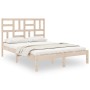 Solid wood double bed frame 135x190 cm by , Beds and slatted bases - Ref: Foro24-3105925, Price: 133,71 €, Discount: %