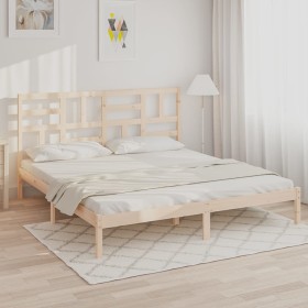 Estructura de cama madera maciza 180x200 cm de , Camas y somieres - Ref: Foro24-3105965, Precio: 152,34 €, Descuento: %