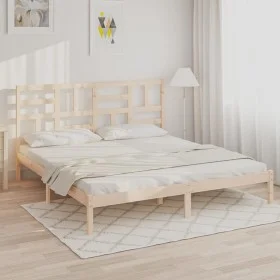 Solid wood bed frame 180x200 cm by , Beds and slatted bases - Ref: Foro24-3105965, Price: 150,08 €, Discount: %