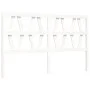 Double bed frame with white solid wood headboard by , Beds and slatted bases - Ref: Foro24-3192497, Price: 158,58 €, Discount: %
