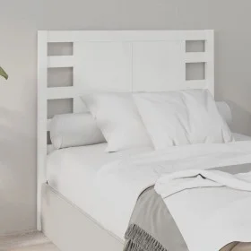 Kopfteil aus massivem weißem Kiefernholz, 106 x 4 x 100 cm von , Kopf- und Fußteile - Ref: Foro24-818756, Preis: 53,71 €, Rab...